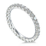 Platinum 1.00ct Round Brilliant Cut Diamond Claw Set Full Eternity Ring