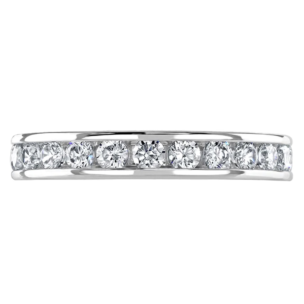 Platinum 1.50ct Round Brilliant Cut Diamond Channel Set Full Eternity
