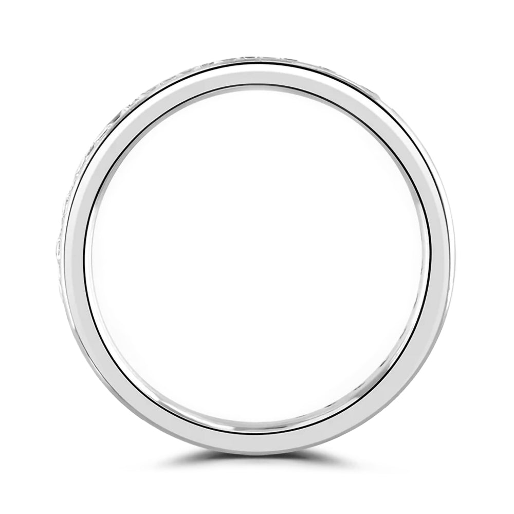 Platinum 1.50ct Round Brilliant Cut Diamond Channel Set Full Eternity Ring