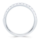 Platinum 0.75ct Emerald Cut Diamond Claw Set Half Eternity Ring