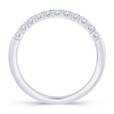 Platinum 1.00ct Oval Cut Diamond Claw Set Half Eternity Ring