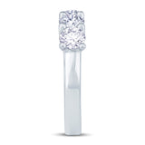 Platinum 0.95ct Oval Cut Diamond Half Eternity Ring