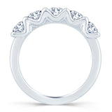 Platinum 0.75ct Round Brilliant Cut Diamond Half Eternity Ring