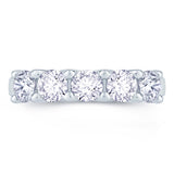 Platinum 1.00ct Round Brilliant Cut Diamond Half Eternity Ring