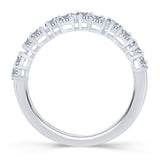 Platinum 1.00ct Pear Cut Diamond Claw Set Half Eternity Ring