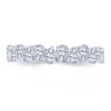 Platinum 1.00ct Pear Cut Diamond Claw Set Half Eternity Ring