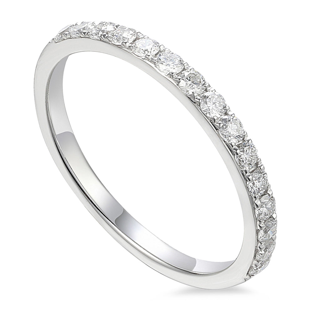 Platinum 0.25ct Round Brilliant Cut Diamond Half Eternity Ring