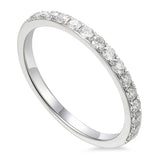Platinum 0.25ct Round Brilliant Cut Diamond Half Eternity Ring