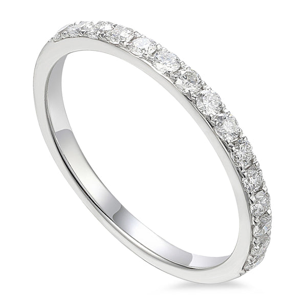Platinum 0.25ct Round Brilliant Cut Diamond Half Eternity Ring