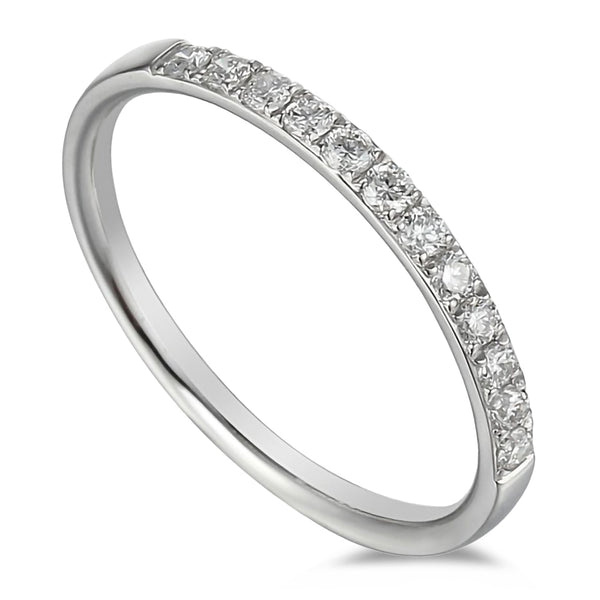 Platinum 0.40ct Round Brilliant Cut Diamond Half Eternity Ring