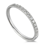 Platinum 0.60ct Round Brilliant Cut Diamond Half Eternity Ring