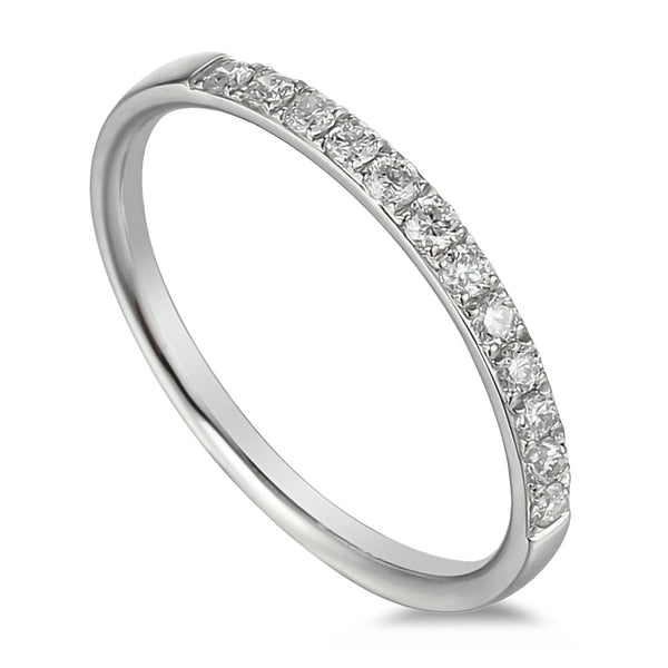 Platinum 0.60ct Round Brilliant Cut Diamond Half Eternity Ring