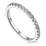 Platinum 0.75ct Round Brilliant Cut Diamond Half Eternity Ring
