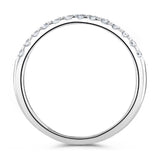 Platinum 0.20ct Round Brilliant Cut Diamond Claw Set Half Eternity Ring