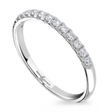 Platinum 0.20ct Round Brilliant Cut Diamond Claw Set Half Eternity Ring