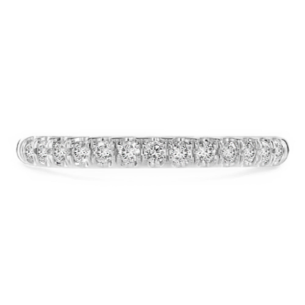 Platinum 0.20ct Round Brilliant Cut Diamond Claw Set Half Eternity Ring