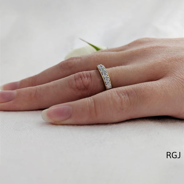 The Windsor Court 18ct Yellow Gold 0.37ct Round Brilliant Cut Diamond Half Eternity Ring
