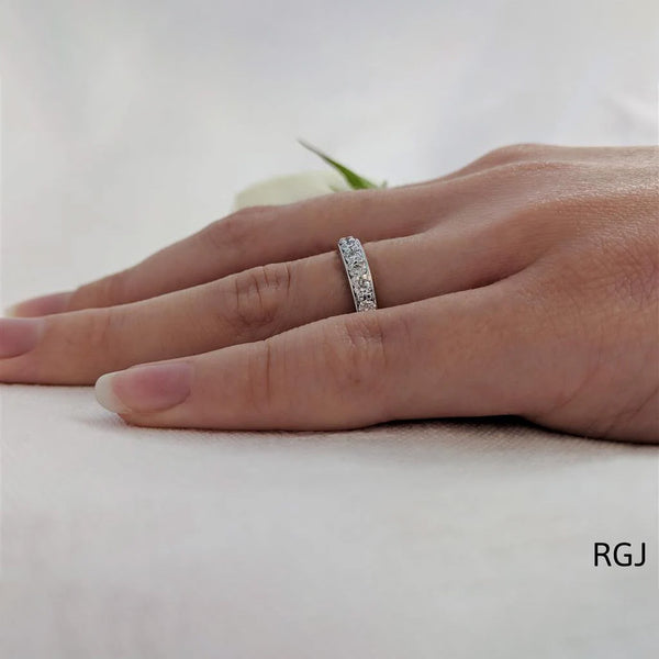 The Windsor Court Platinum 0.37ct Round Brilliant Cut Diamond Half Eternity Ring