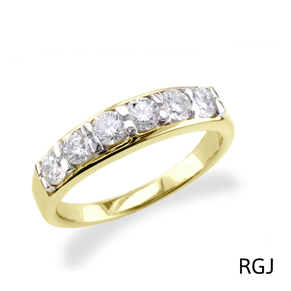 The Windsor Court 18ct Yellow Gold 0.56ct Round Brilliant Cut Diamond Half Eternity Ring