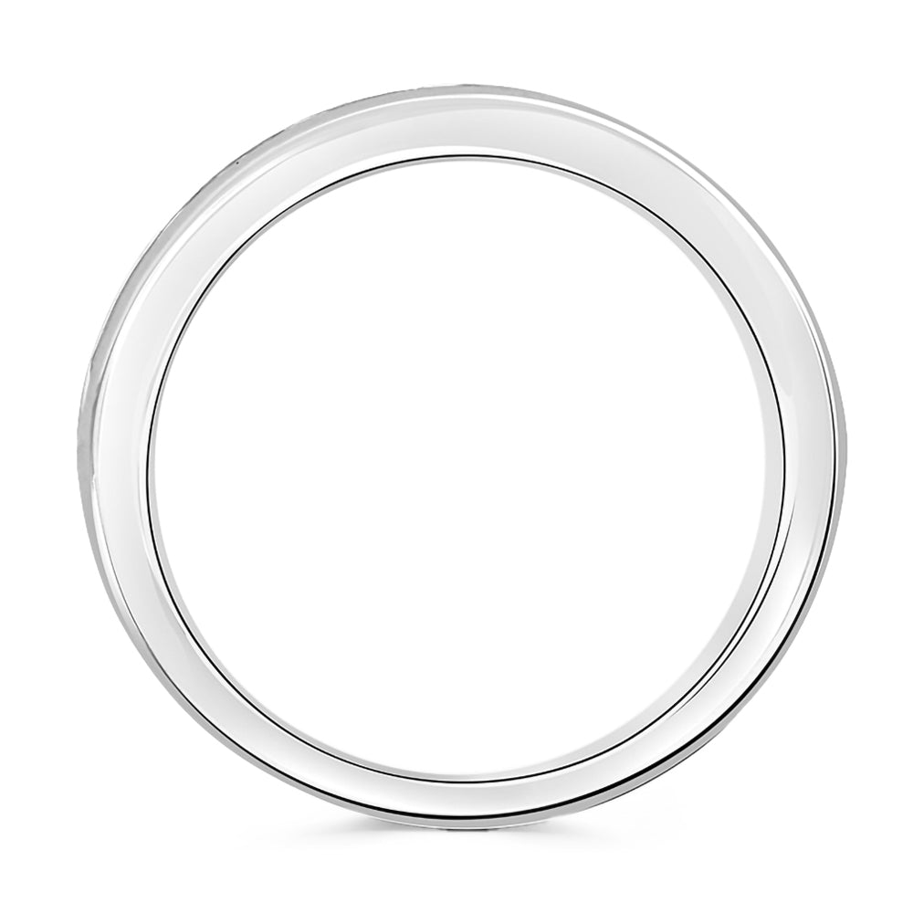 18ct White Gold 0.25ct Blue Sapphire And Diamond Channel Set Half Eternity Ring