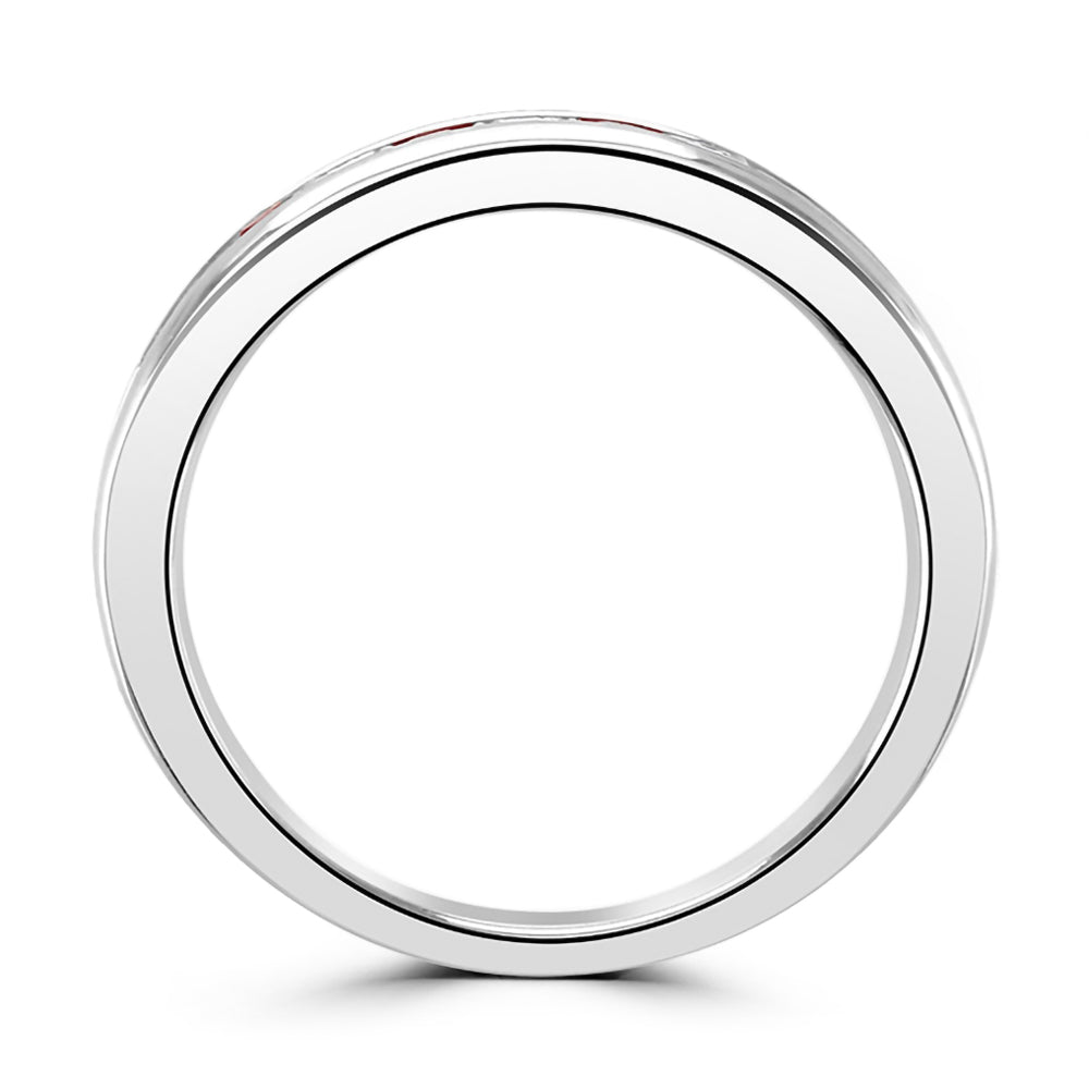 18ct White Gold Ruby and Diamond Eternity Ring