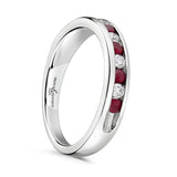 18ct White Gold Ruby and Diamond Eternity Ring