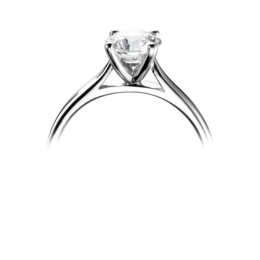 Platinum 0.70ct Round Brilliant Cut Laboratory Grown Diamond Solitaire Four Claw Engagement Ring