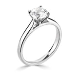 Platinum 0.70ct Round Brilliant Cut Laboratory Grown Diamond Solitaire Four Claw Engagement Ring
