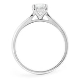 The Oval Cut Four Claw Platinum Laboratory Grown Diamond Solitaire Engagement Ring