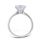 Platinum 1.50ct Round Brilliant Cut Laboratory Grown Diamond Solitaire Six Claw Engagement Ring