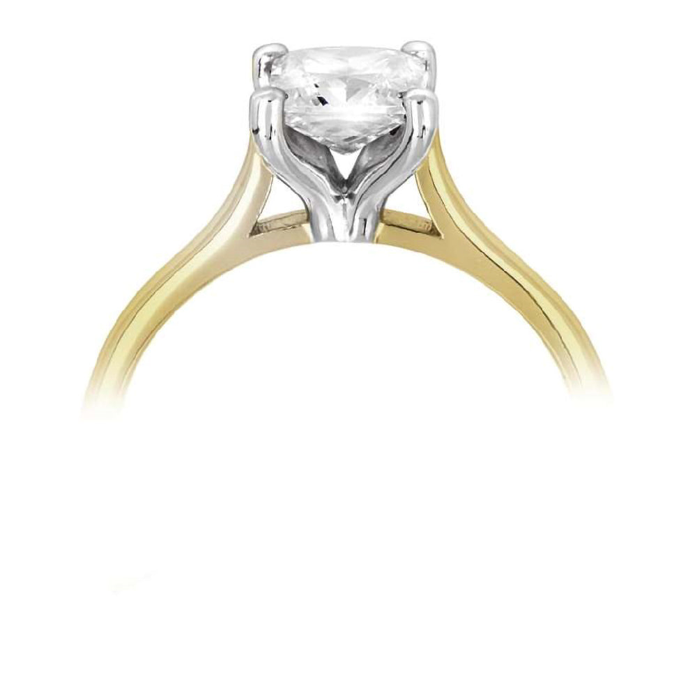 9ct Yellow Gold 1.00ct Round Brilliant Cut Laboratory Grown Diamond Solitaire Four Claw Engagement Ring