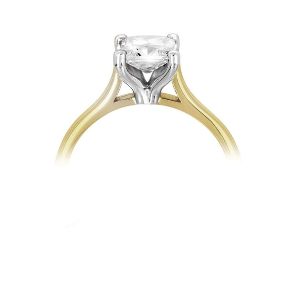 9ct Yellow Gold 1.00ct Round Brilliant Cut Laboratory Grown Diamond Solitaire Four Claw Engagement Ring