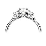 Platinum 1.66ct Round Brilliant Cut Laboratory Grown Diamond Three Stone Engagement Ring