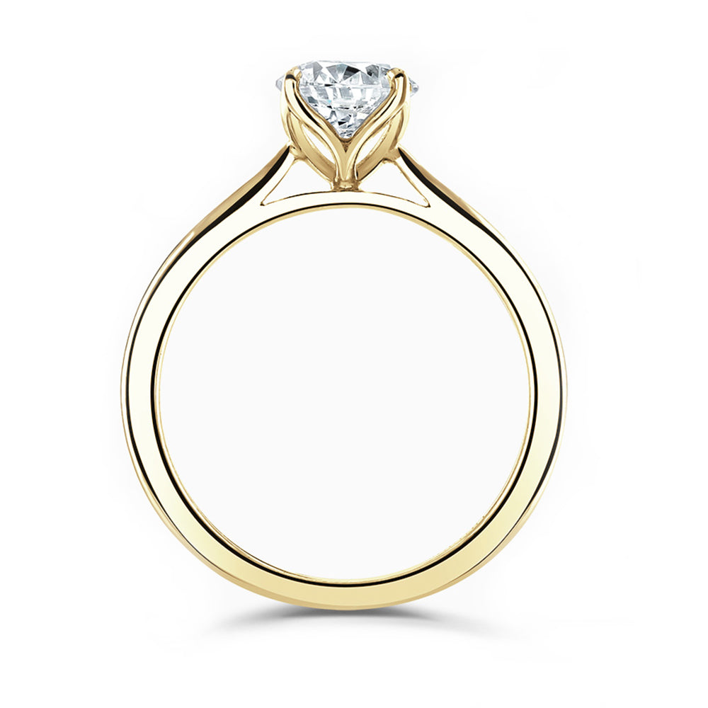18ct Yellow Gold 1.51ct Round Brilliant Cut Laboratory Grown Diamond Solitaire Engagement Ring