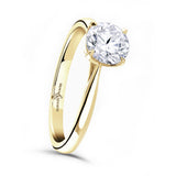 18ct Yellow Gold 1.51ct Round Brilliant Cut Laboratory Grown Diamond Solitaire Engagement Ring
