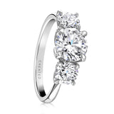Platinum 1.80ct Round Brilliant Cut Laboratory Grown Diamond Three Stone Engagement Ring