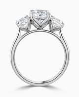 Platinum 1.81ct Round Brilliant Cut Laboratory Grown Diamond Three Stone Engagement Ring
