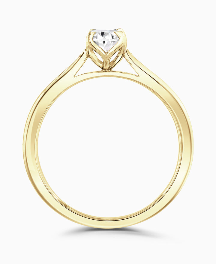 18ct Yellow Gold 2.09ct Oval Cut Laboratory Grown Diamond Solitaire Engagement Ring