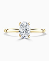 18ct Yellow Gold 2.09ct Oval Cut Laboratory Grown Diamond Solitaire Engagement Ring