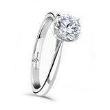 Platinum 2.03ct Round Brilliant Cut Laboratory Grown Diamond Solitaire Engagement Ring