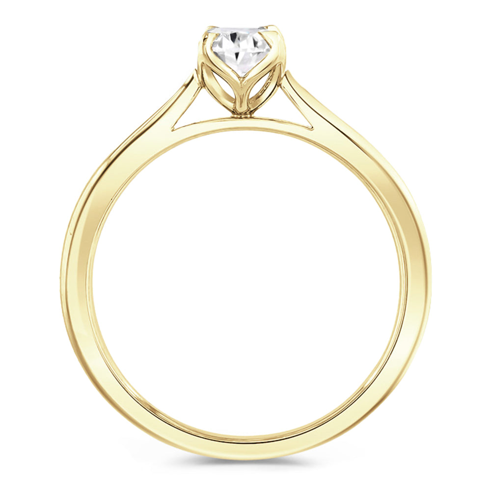 18ct Yellow Gold 2.02ct Oval Cut Laboratory Grown Diamond Solitaire Engagement Ring