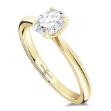 18ct Yellow Gold 2.02ct Oval Cut Laboratory Grown Diamond Solitaire Engagement Ring
