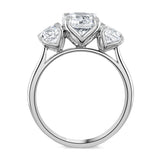 Platinum 1.81ct Round Brilliant Cut Laboratory Grown Diamond Three Stone Engagement Ring