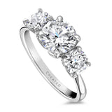 Platinum 1.81ct Round Brilliant Cut Laboratory Grown Diamond Three Stone Engagement Ring