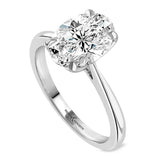 Platinum 5.00ct Oval Cut Laboratory Grown Diamond Solitaire Engagement Ring