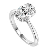 Platinum 1.55ct Oval Cut Laboratory Grown Diamond Solitaire Engagement Ring