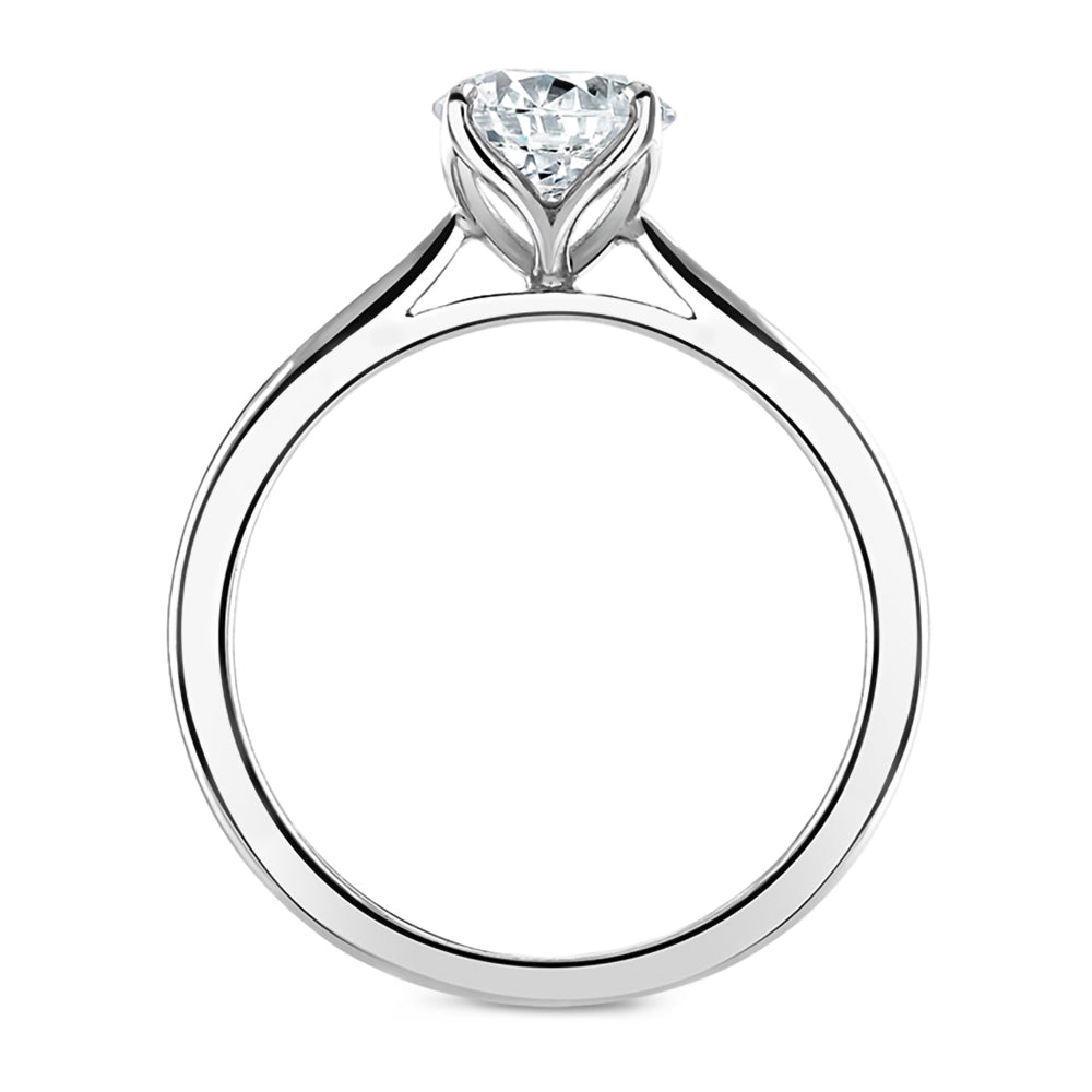 Platinum 1.01ct Round Brilliant Cut Laboratory Grown Diamond Solitaire Engagement Ring