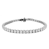 9ct White Gold 10.09ct Round Brilliant Cut Laboratory Grown Diamond Line Bracelet