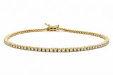 9ct Yellow Gold 3.05ct Round Brilliant Cut Laboratory Grown Diamond Line Bracelet