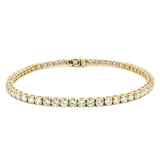 9ct Yellow Gold 6.08ct Round Brilliant Cut Laboratory Grown Diamond Line Bracelet